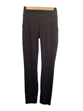 lululemon athletica Fast And Free Black High-Rise Pocket Leggings Sz 4